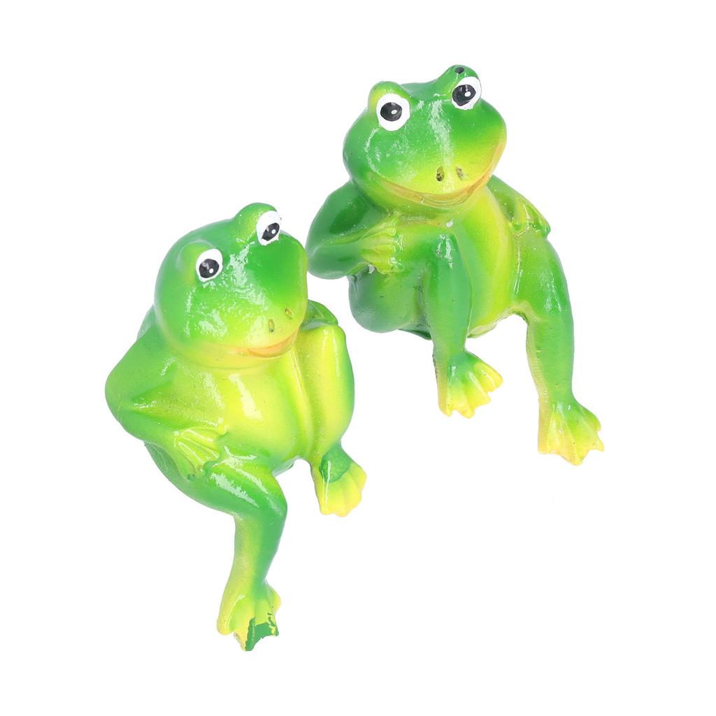 Froschdeko Handgefertigt Harz Mikro-Landschaft Langlebig Farbecht Geschenk Frosch Gartendeko für Zuhause