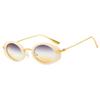 Retro Oval Sunglasses for Women Fashion Luxury Vintage Round Shades UV400 Protection Trending Sun Glasses