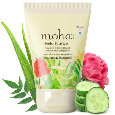 Herbal Face Wash With Neem And Aloe Vera Gentle Daily Cleanser For Blemish Prone Skin Glow 100 Ml