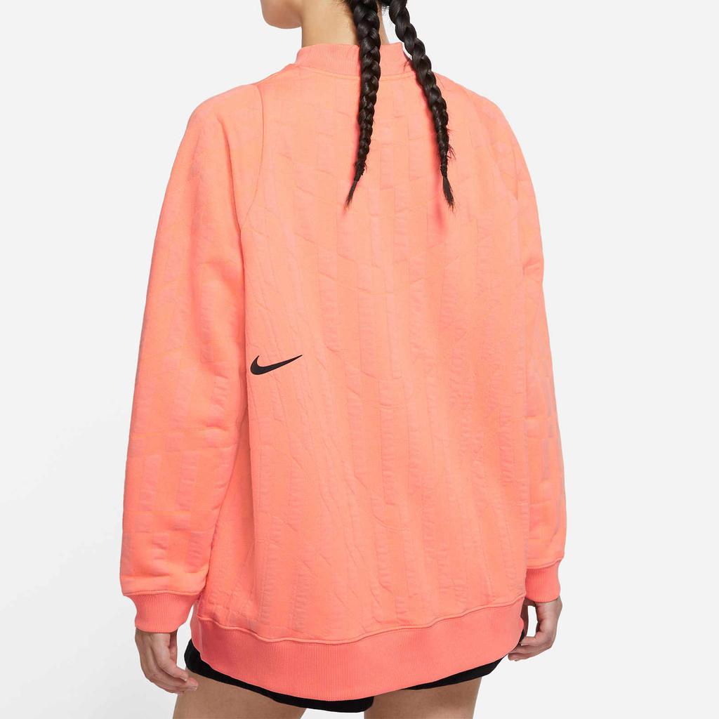 Nike Pevný logo pulóver s okrúhlym výstrihom Športová mikina Dámska mikina Oranžová CZ8943-858