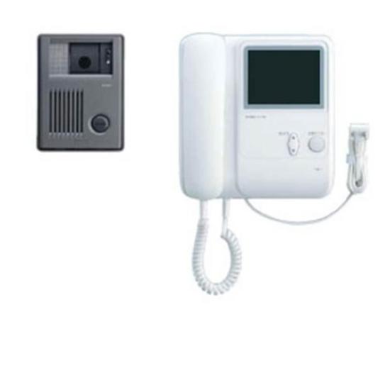 Aiphone Doorphone Intercom with Handset and Base and Handset Set with Camera Tilt Compatible with One Entrance and One Indoor Location KCS-1AR