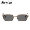 3pcs Retro Rectangle Sunglasses Women Brand Designer Small Metal Frame Square Punk Sun Glasses Men Popular Glasses UV400