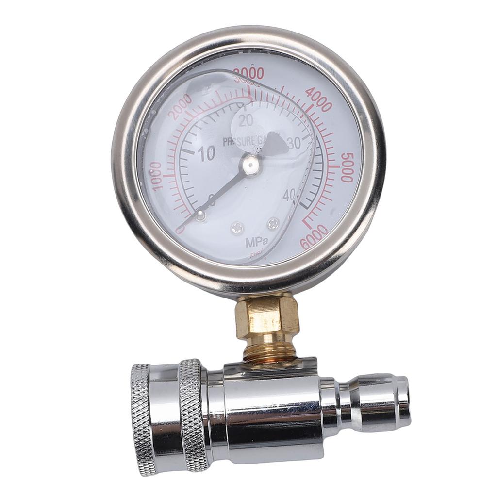 High Pressure Washer Gauge 3 8 Inch Quick Connect 6000PSI Pressure Indicator for Washing Machine Hose and Pump