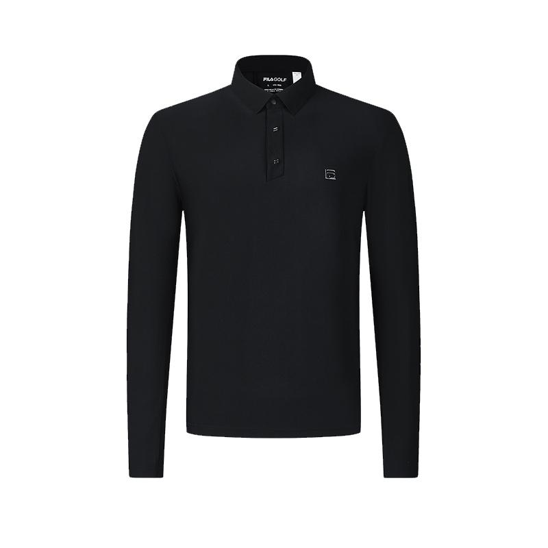 New FILA Polo Shirts Men's Pitch Black A11M435201FBK