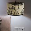 Drum Print Lamp Shade Chandelier Lamp Cover for E26/E27 Lampholder Retro Spider Decorative Bamboo Lampshade Cover