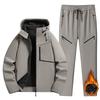 Soft Shell Jacket Men's Autumn and Winter Plus Velvet Thick Warm Jacket Loose Couple Suit Stand-up Collar Jacket