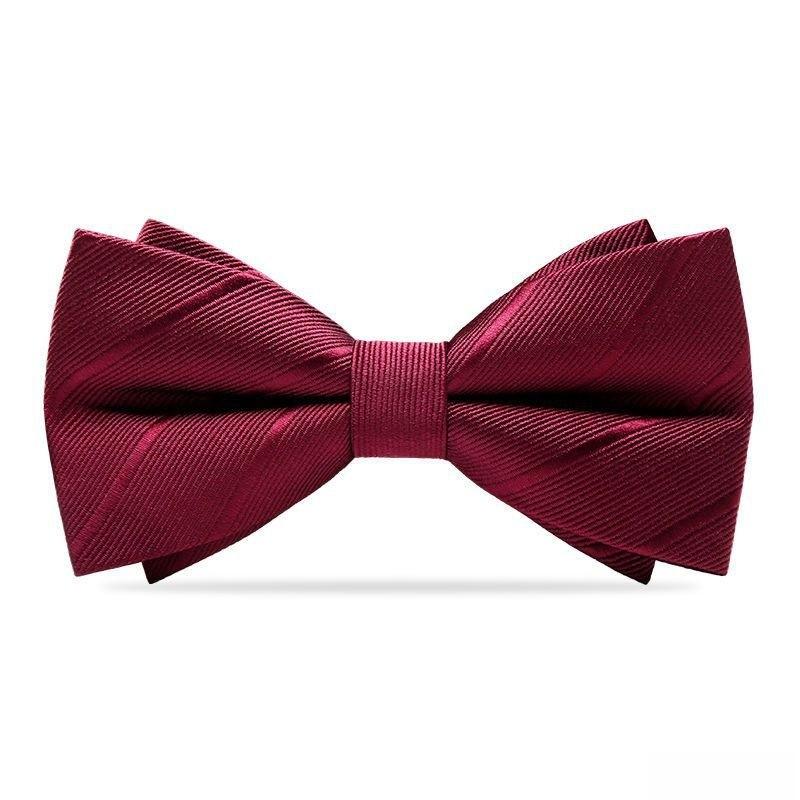 

Свадебный галстук-бабочка для мужчин из хлопковой ткани с бордовым узором для официальных мероприятий Wine Red