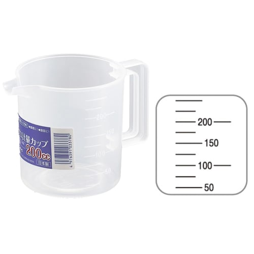 Entec Measuring Cup, 200cc, Polypropylene, Japan, BMZ5001