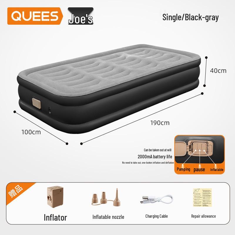 

Портативный надувной матрас для одного/двух человек, складная походная кровать - Утолщенная Single (190*100*40cm)