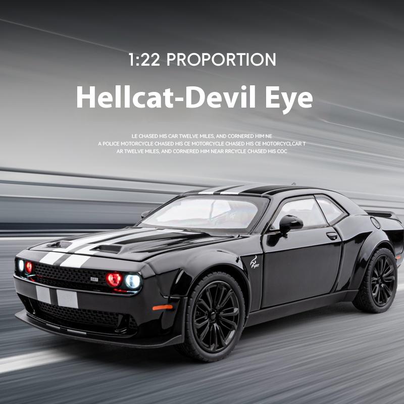 1/22 Scale Dodge Challenger Redeye Hellcat Super Muscle Sports CarAlloy Metal Diecast Car Model Birthday Gift Collection Decoration