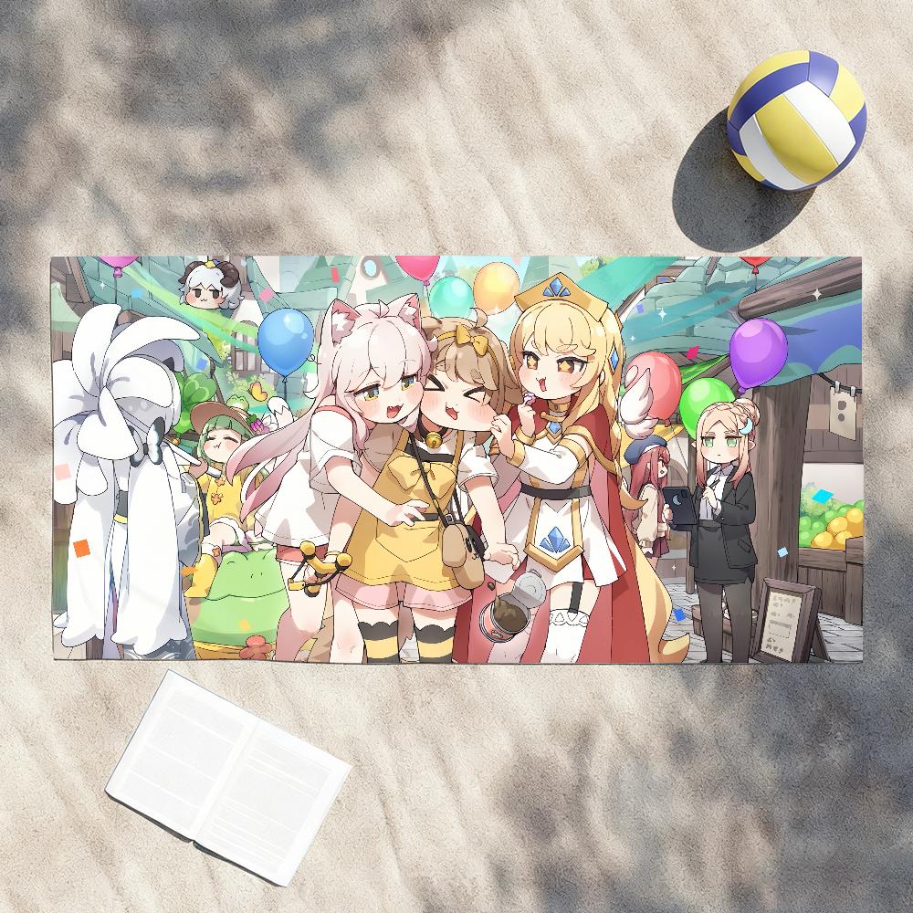 Cartoon Game T-Trickcal-S Cute Towel Shower Sauna Travel Spa Quick Dry Gym Accessories Soft Large Beach Towels