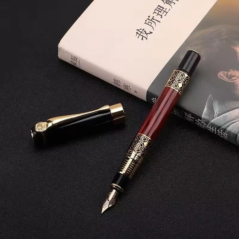 Retro Metall Füllfederhalter Nachfüllbare Tinte Elegant Geschenk zum Schreiben Schreibwaren Büro Schulbedarf