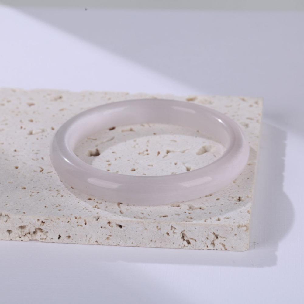 White Moonlight Circular Bracelet Round Opal Bracelet Unique Chinese Style Bangle  Spring Summer