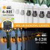 Solar Lights Outdoor Garden,Hanging Solar Lights Flickering Flame, Outdoor Ball Light Waterproof for Garden, Yard, Fence, Tree