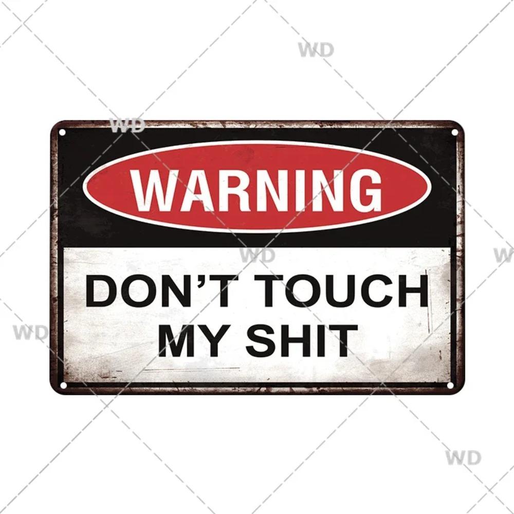 Retro Danger Warning Metal Sign - Vintage Caution Plaque - Metal Plate for Garage Park Home Wall Decor