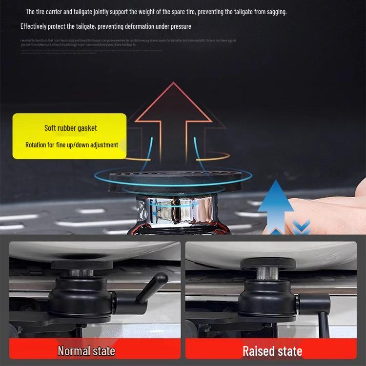 Tank 500hi4t Spare Tire Lifter & Mounting Bracket for Square Mouth Trailers