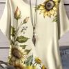 Summer Women's 3D Printed Crew Neck T-Shirt Fashion Versatile Breathable Trend Casual