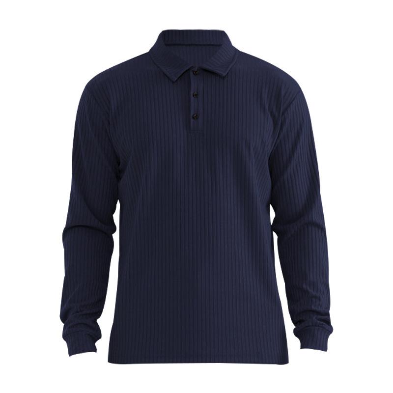 Spring and Autumn Versatile Casual Long Sleeve Solid Color Top for Boys, Undercover and Polo Shirt