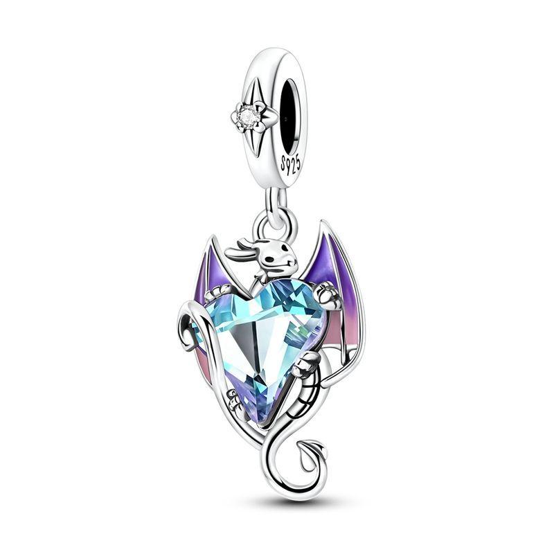 Original Charm 925 Pure Silver Rabbit Snowman Bear Whale Pendant Beads Fit Women's Necklace DIY Bracelet Exquisite Jewelry Gif