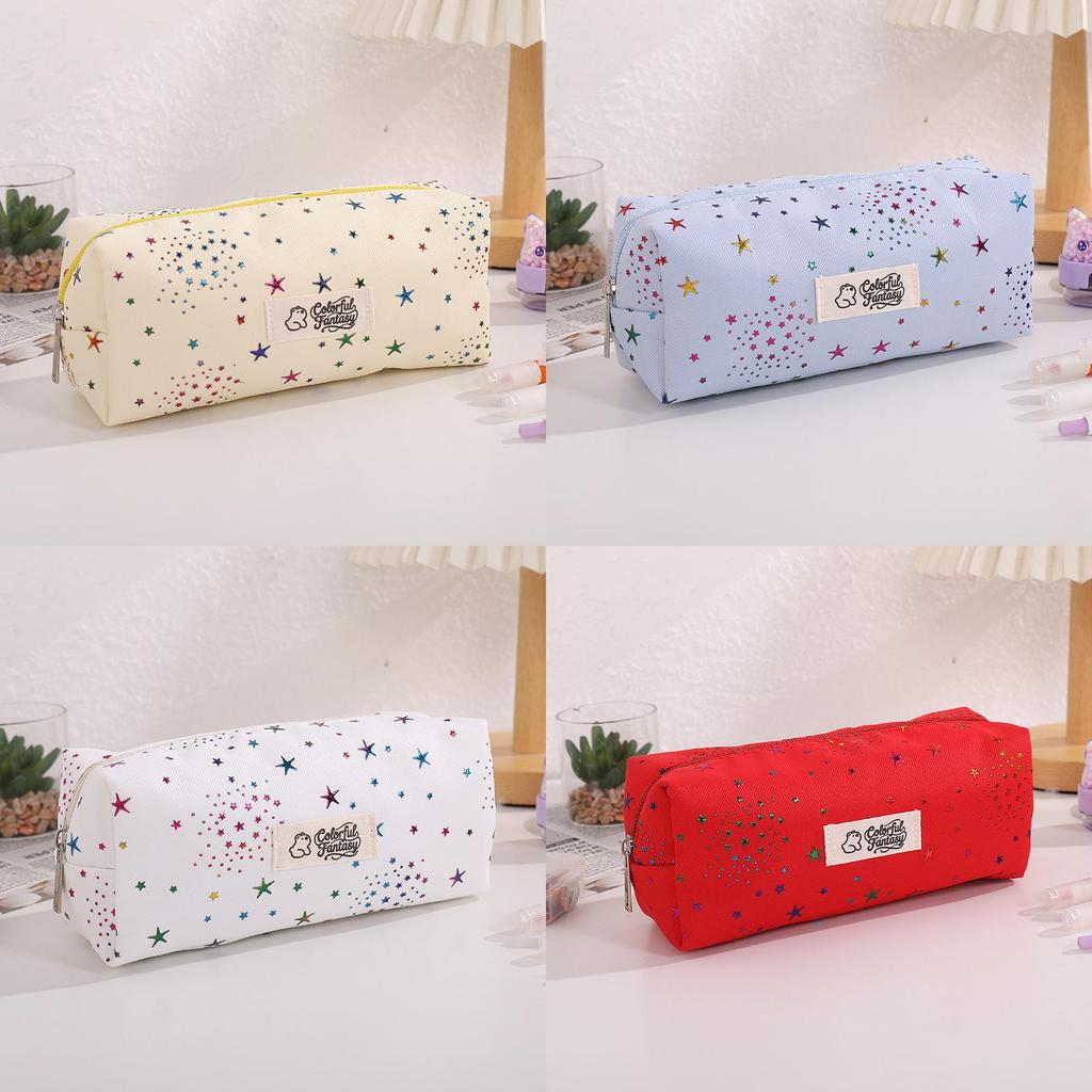 Style Starry Dot Pencil Bag With Polyester Material For School Use And Storage