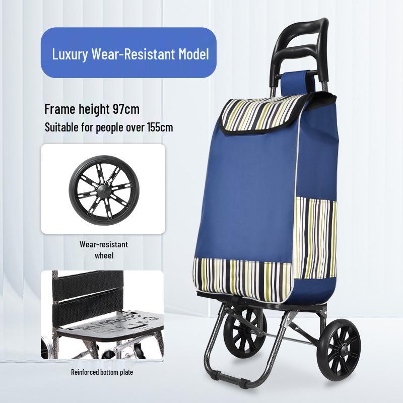 Leichter, faltbarer Einkaufswagen mit Griff