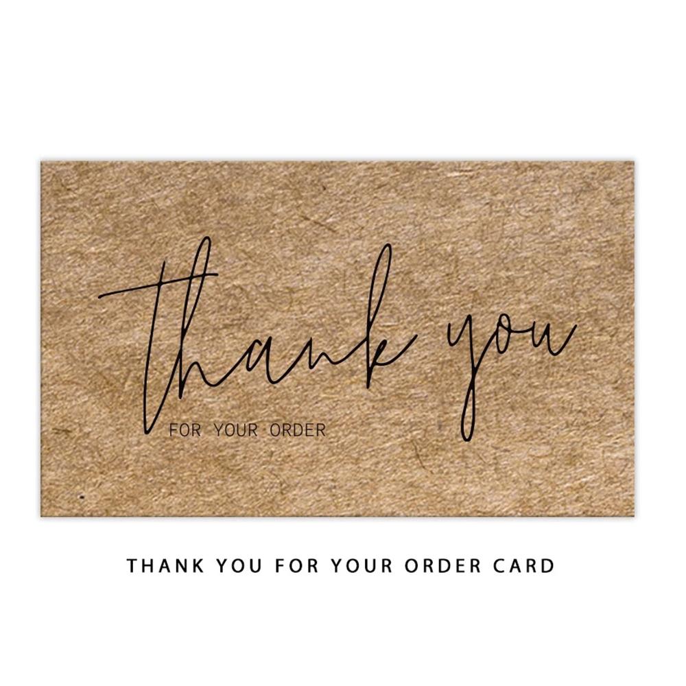 10-30pcs Thank You For Your Order Card Custom Write Your Business Card Small Business Gift Decoration Label Goods Follow Card