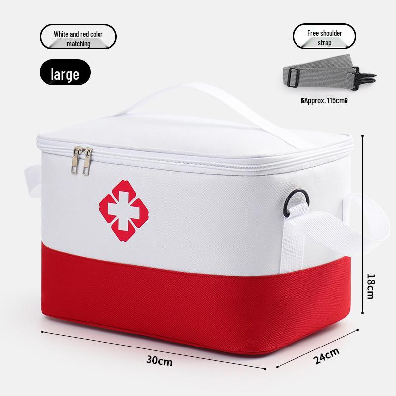 Portable Large-Capacity Medicine Bag: Outdoor Foldable Drug Storage & Travel First Aid Kit