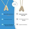 26 English Letter Gold-Plated Zircon Pendant Necklace