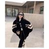 Plus Size Women's Lambswool Plush Zipper Hoodie Jacket - Thick, Warm, Stand Collar for Autumn/Winter