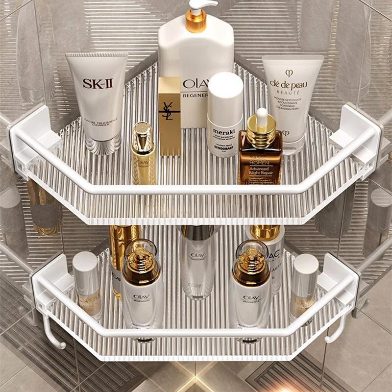 Bathroom corner triangular rack No punching toilet Acrylic toilet Wall-mounted bathroom storage