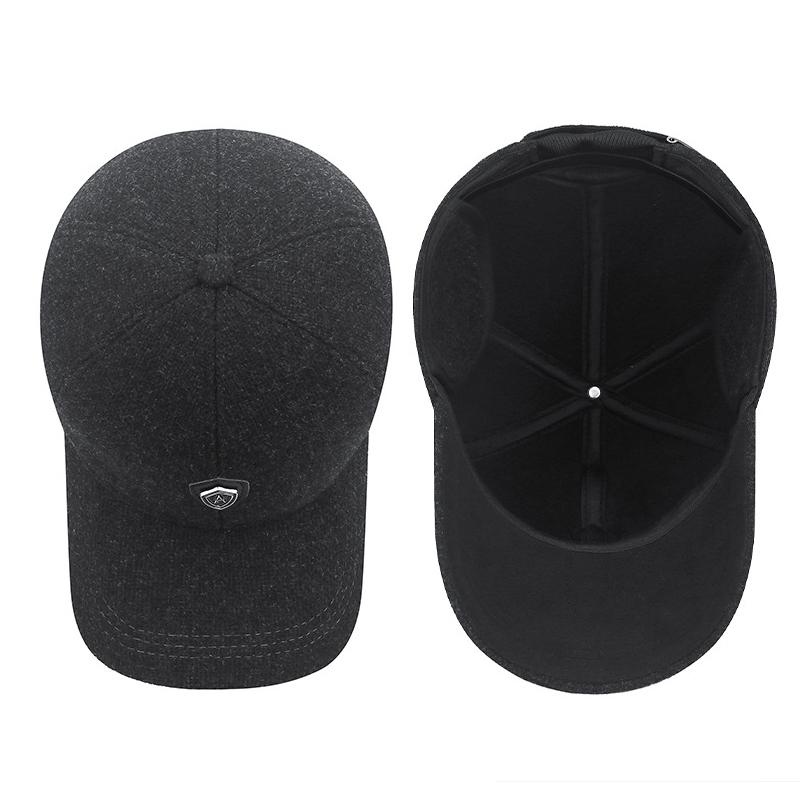 Middle-Aged and Elderly Autumn Winter Cap Men's Outdoor Velvet Thick Cap Ear Protection Cold-Proof Baseball Cap