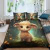 3D Tiger Rabbit Snake Pig Snail Unicorn Chick Fish Doona Duvet Quilt Cover Set