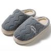 Cotton slippers men's winter new home warm cotton shoes couple velvet cotton mop non-slip silent wool slippers