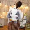 50Cm Lop Ears Rabbit Plush Backpack Stuffed Fluffy Shy Cartoon Animal Double Shoulders Bag Belt Adjustable Plushie Shopping Bag