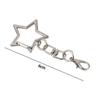 10pcs New Zinc Alloy Star Keyring Pendant Hollow Design DIY Crafts Key Chain Key Ring Hanging Buckle Multi-purpose Lobster Clasp