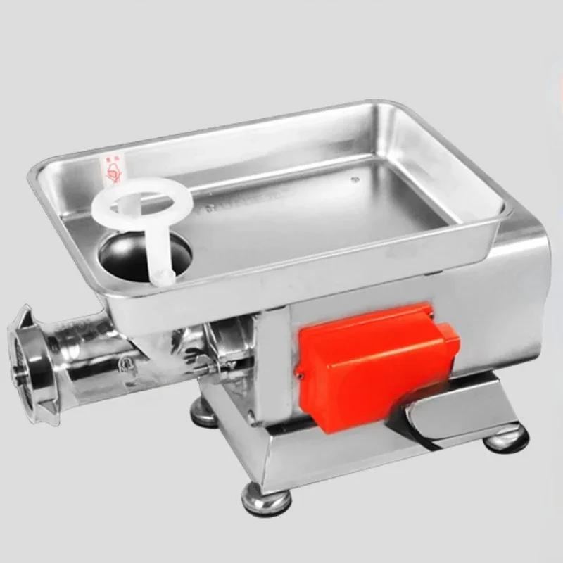 220V Meat Grinder Commercial High Power Automatic Strong Electric Functional Slicer Silk Grain Sausage Table Stainless Steel