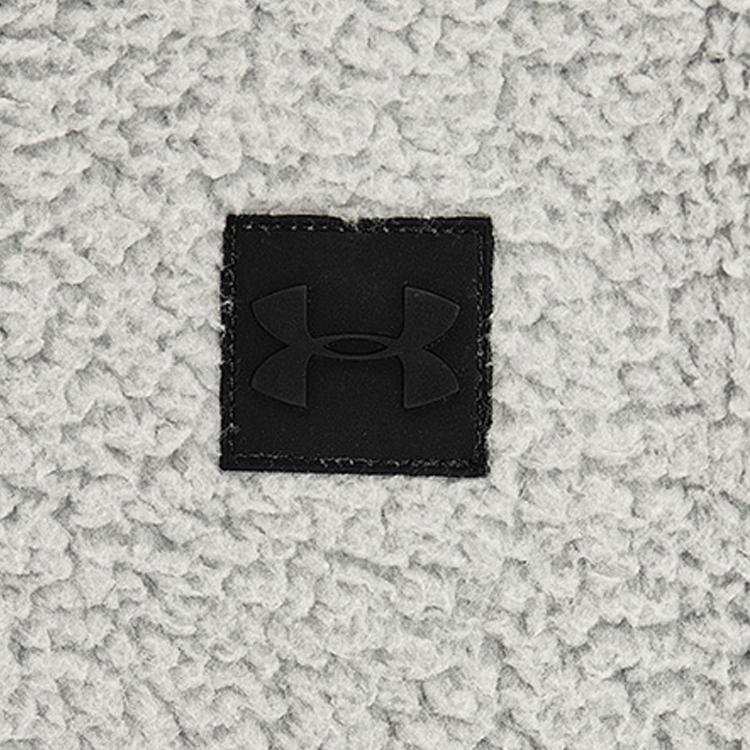 Under Armour Micro Solid Fleece Warm Hooded Sports Sweatshirt Women Sweatshirt Gray 1366952-011