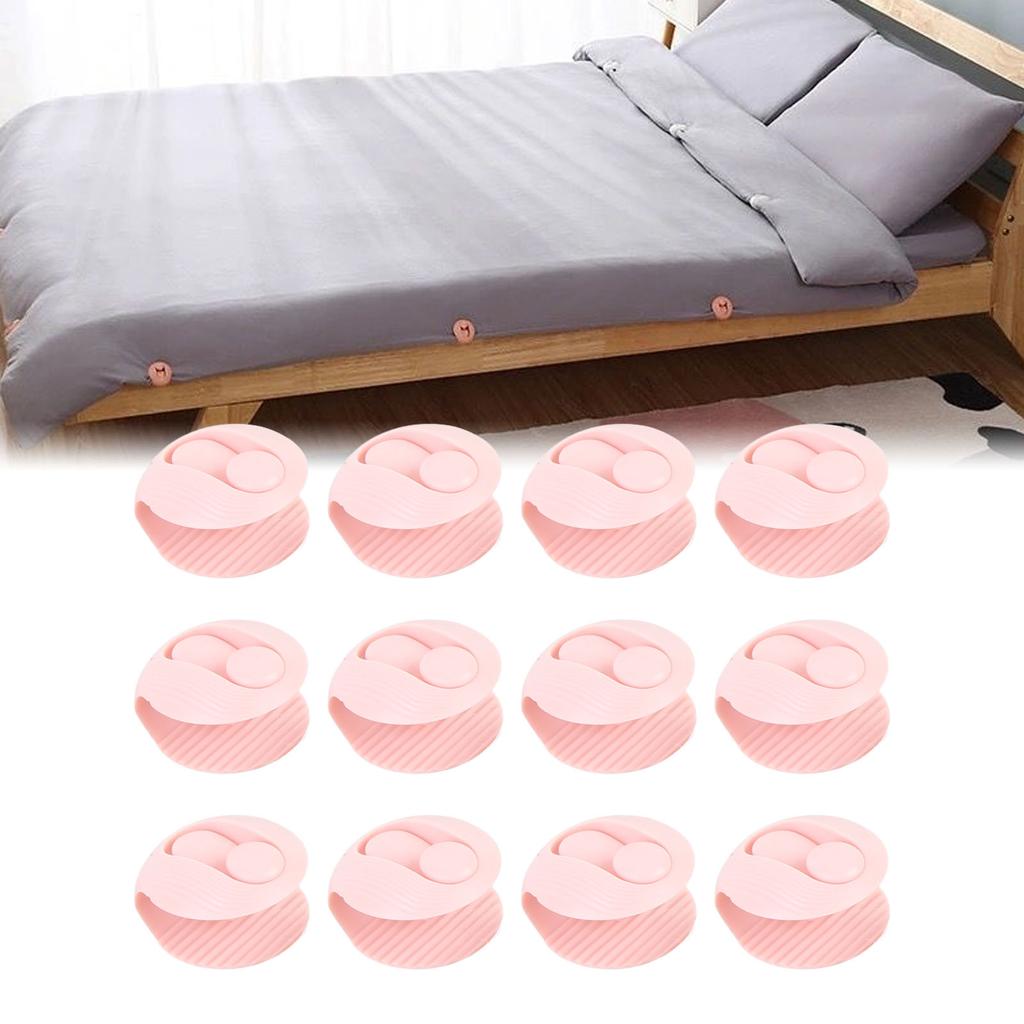 12 Stück Quiltbefestigungsclips Bettdeckenbezughalter Bett Wiederverwendbar Rutschfest Fixierer Schnallentyp