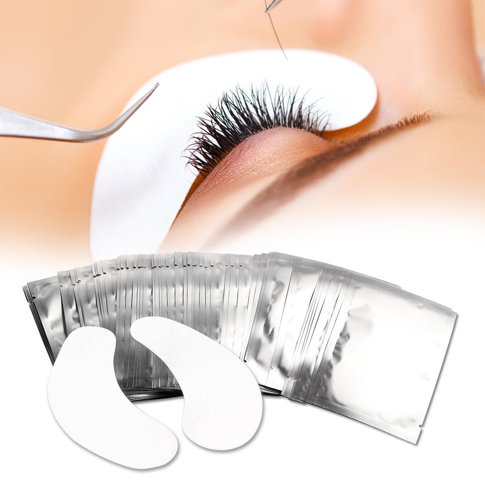 50 Pairs Pillows Eyelash Extension Disposable Eye Pads Lint-free Eye Tips Eyelashes Sticker Wraps