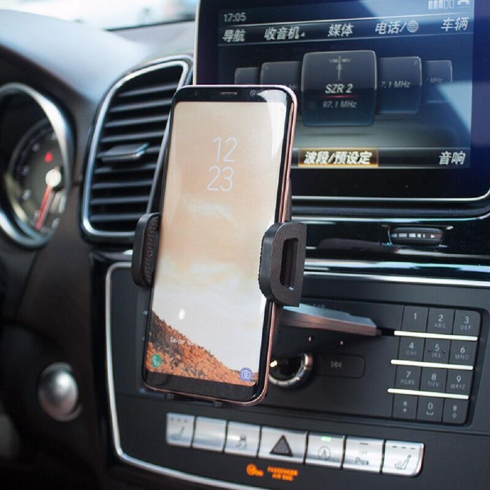Cell Phone Holder for Car, CD Slot Car Phone Mount, One Button Release Easy Installation CD Player Car Phone Holder Mount