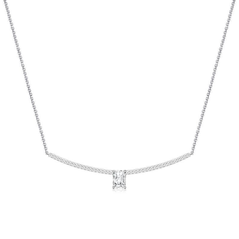 APM Monaco Small square pendant, adjustable, elegant, refined, simple, light luxury, versatile and niche design, necklace, women s, silver AC7291OX