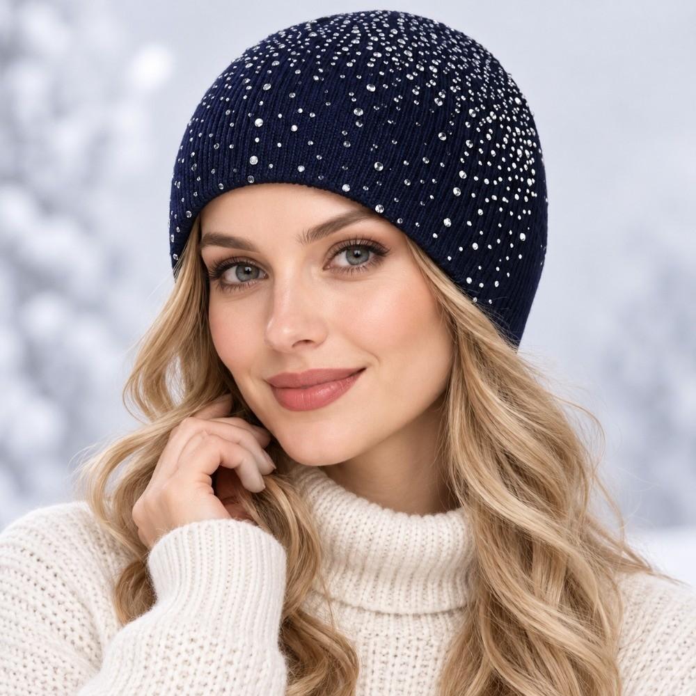 Stretchy Fit Warm Winter Hat Knitted Winter Knitted Cap New Outdoor Ski Beanie Outdoor Streetwear