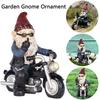 Novelty Garden Gnomes Statues Motorcycle Dwarf  Ornaments Outdoor Decor Naughty