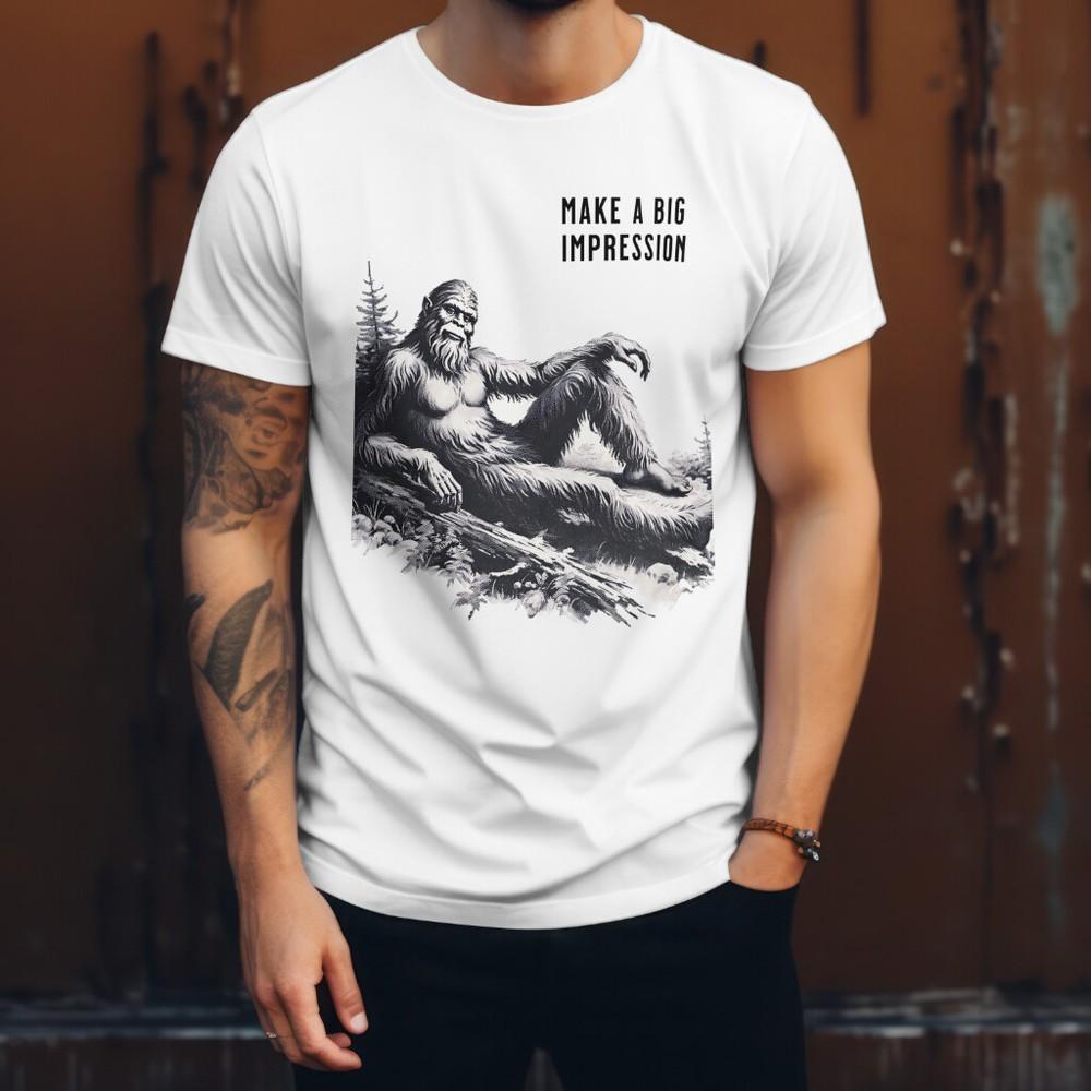 Bigfoot Sasquatch Unisex Tee, Make A Big Impression Tshirt, Bigfoot Believers