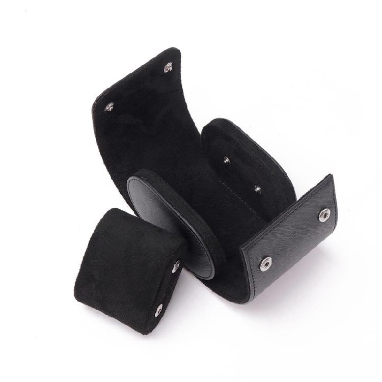 

Black PU Leather Watch Storage Box Travel Single Watch for Men or Women 1