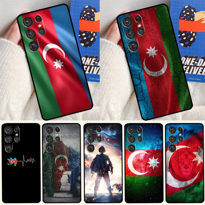 Azerbaijan Flag Phone Case For Samsung Galaxy S25 Ultra S24 Ultra S9 S10 S20 S21 S22 Plus S23 S24 FE Cover