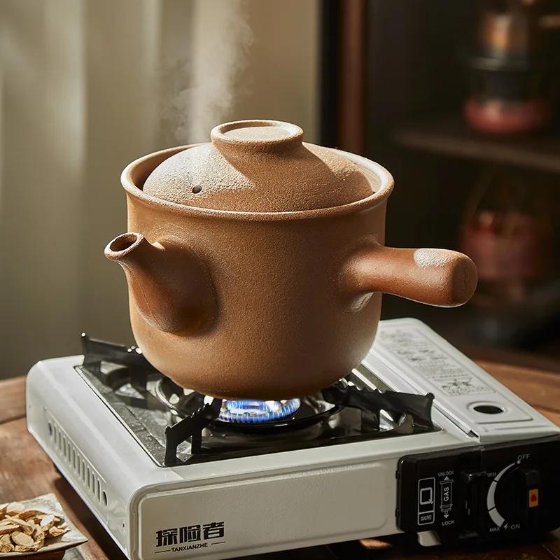 Crock Casserole Cooking Pot Chinese Medicine Pot Uncoated Crock Pot Kitchen Ceramic Cookware Clay Pots for Cooking Slow Cooker