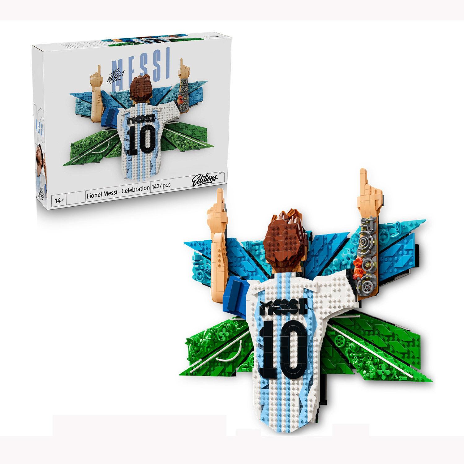 Compatible with LEGO World Cup Football 43018 Messi’s Celebration Moment Boys Building Block Toy