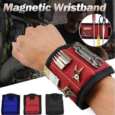 Pulseira Magnética Parafusos Pregos Tesouras Ferramentas Pequenas Parafusos Brocas Armazenamento Pulseira de Pulso Ferramenta para Faz-tudo