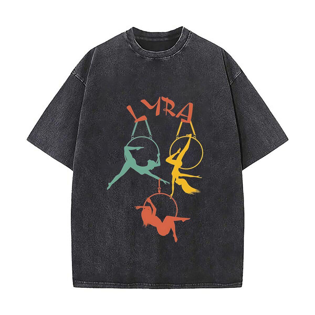 

Lyra Art Fantasy Inspired Lyra Colorful Character Design Washed Vintage TShirts Street Hip Hop Retro Punk T Shirt S